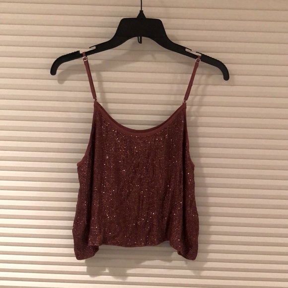 🆕💞sequin & sneakers skirt set! adjustable tank top! zipper back skirt! copper! M - Picture 4 of 15